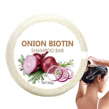 Shampoing Solide à l'Oignon et au Romarin – Purifiant et Apaisant pour le Cuir Chevelu – Shampoing sans Sulfate – Contrôle les Frisottis – Format Nomade Unique