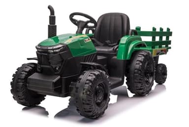 ATAA Tracteur électrique pour Enfants Esus 24v - Vert - Tracteur pour Enfants avec Batterie 24V 2 puissants Moteurs, Roues en Gomme, remorque, lumières LED et télécommande pour Parents
