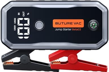 Booster Batterie Voiture 6000A, 26800mah Batterie Voiture Portable Jump Starter (Jusqu’à 10l Diesel Ou All Gas) Démarrage De Voiture avec Grand Écran LCD,Lampe à LED,Pinces Intelligentes