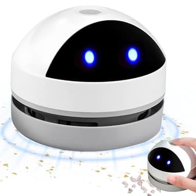 Sporgo Mini aspirateur de table : portable sans fil, rechargeable par USB, haute puissance d'aspiration Mini aspirateur de table pour le nettoyage des miettes, la maison, le bureau (A)