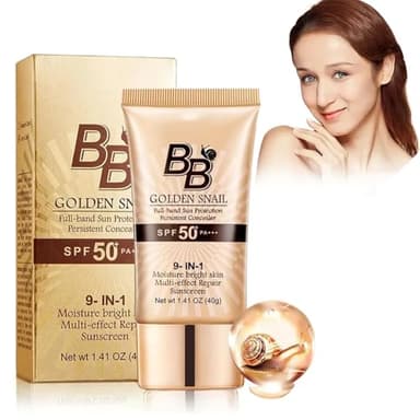 BB Crème Teintée Visage SP50+ Texture Légère et Finition Naturelle, Résistante à la Transpiration,01# Naturel 40g - Hydratation 24h et Protection UVA/UVB,Maquillage Visage pour Peaux Mixtes