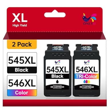 ONLYU PG 545XL CL 546XL Remplacement pour Cartouches d'encre Canon 545-546 XL pour Pixma TS3350 TS3450 TS3451 TS3452 TS3150 TR4650 MG2550S MG2950 MG3050 MX495 (1 Noir, 1 Tricolore)