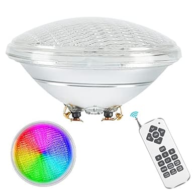 ledmo 40W Lampe Piscine LED RGB,Lampe de Piscine PAR56 Étanche IP68,Éclairage de piscine avec télécommande,Projecteur Piscine LED Submersible Lumière 12V DC/AC