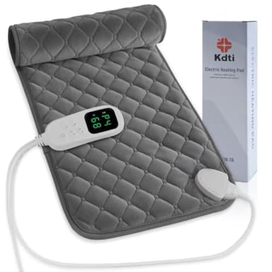 Coussin Chauffant Électrique pour le Dos, la Cervicales et les Épaules, avec Arrêt Automatique et 6 Niveaux de Température, Lavable en Machine, Le Cadeau Parfait pour Parents ou Épouse, 30x60cm