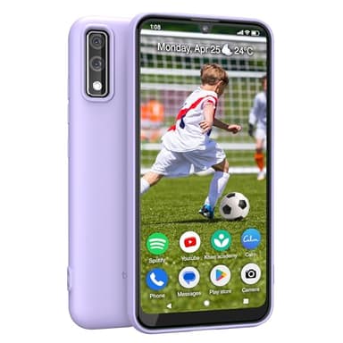 Teracube Thrive Kids – Téléphone Android sûr pour enfants et adolescents avec contrôle parental, blocage/limitation des médias sociaux et Internet, GPS, conversation et SMS, bloqueur de spam (forfait