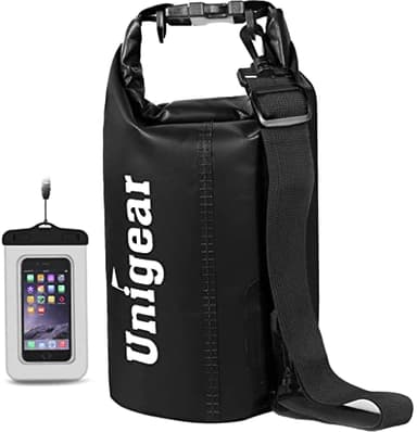 Unigear Sacs Imperméables/Sacs Etanches/Dry Bag (2L/5L/10L/20L/30L/40L) pour Activités de Plein Air et Sports Aquatiques Camping Nautique Kayak Pêche avec Une Pochette étanche de Téléphone
