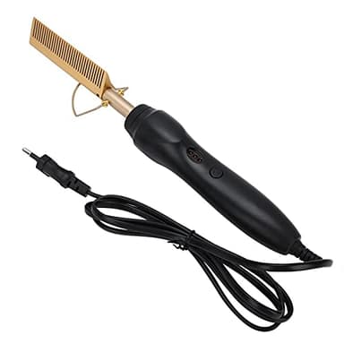 Uxsiya Peigne Chauffant Multifonctionnel de lissage des Cheveux pour la Coiffure(Pink)