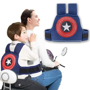 CEASELESLY Ceinture de Sécurité Moto pour enfants,Réglable Ceinture pour Enfants de Moto Haute Résistance Harnais Sécurité Harnais Sûreté Bébé Résistance Aux Chutes, pour Garçons Filles âgés de 2à10 A