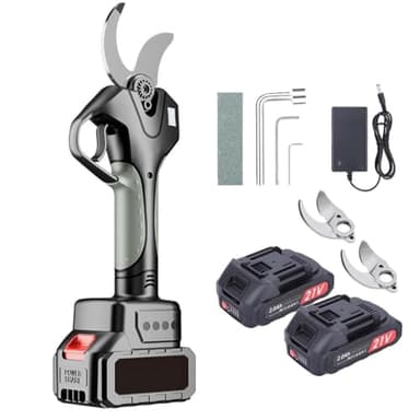 zhenmaster Sécateur Électrique Rechargeable – Lame SK5 Ultra Tranchante – Taille Facile des Arbres Fruitiers, Haies, Vignes – Poignée Ergonomique, Kit Professionnel(Withoutpole)
