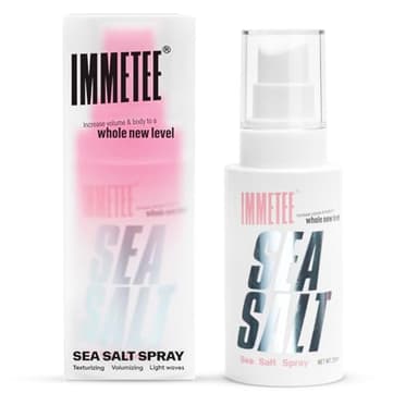 immetee Sea Salt Spray, Spray texturant et volumateur, Texture & coiffure,Ondes de plage avec peigne 120ml