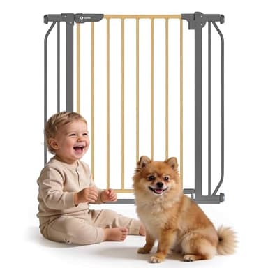 LIONELO Truus Slim Barrera de protección 75-105 cm Barrière de Sécurité pour Enfants et Animaux pour Portes et Escaliers Función AutoStop