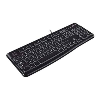 Logitech K120 Clavier filaire Business Windows, Plug-and-Play USB, Touches Silencieuses Ultra-Plates, Taille Standard, Etanche, Barre d’Espacement Incurvée, Clavier AZERTY Français - Noir