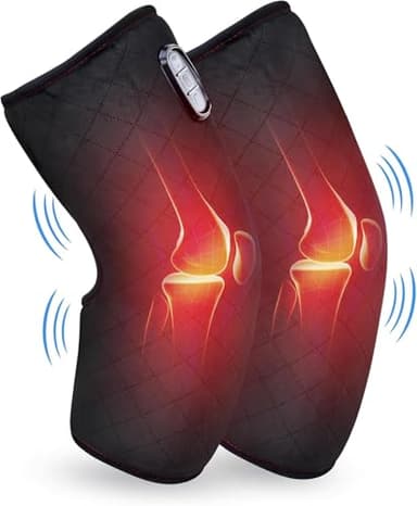 Comfier Coussin Chauffant Genouillère de Massage - Chauffe Pieds avec Masseur de Vibrations - Appareil de Massage pour Cuisses et Jambes, Cadeau Homme/Femme/Papa/Maman