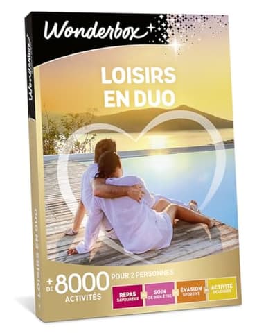 Wonderbox - Loisirs en Duo - Coffret Cadeau - Idée Cadeau Multi Activités