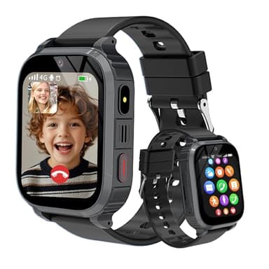Tzzulsx Montre Connectée Enfant 4G GPS - Smartwatch Enfant, Appel Vidéo, Localisation en Temps Réel, Chat Familial, SOS, Jeux Éducatifs, Étanche IP68 - Cadeau Fille Garçon 4-12 Ans