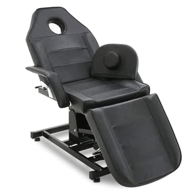 Barberpub Table de Tatouage électrique Table de Massage, Set de Tables d'esthétique, Table de thérapie équipement de beauté Pliable & réglable en Hauteur, 0100 (Noir)