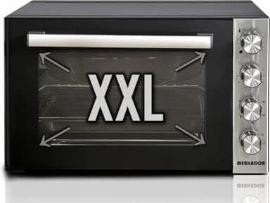 Merkador Four Autonome XXL - 70 litres - 2000 W - Air chaud - Rôtisserie (Pivot) - Revêtement Granit Facile à Nettoyer