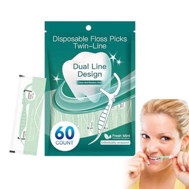 Brossettes à Fil Dentaire pour Dents - Fil Dentaire Double Usage Portable,Accessoires d'Hygiène Dentaire pour Appareils Orthodontiques, Maison, Voyage, Bureau, Famille et