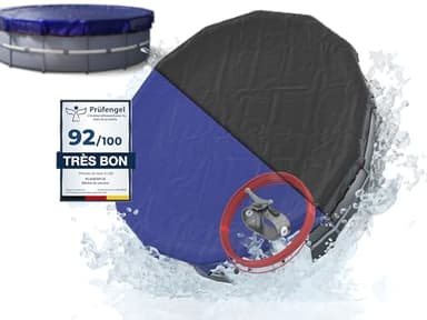 Planenfux® Bache Hivernage Piscine Hors Sol Ronde 4.60 m | Bâche Piscine été et Hiver en polyéthylène 200g/m² | Bache Piscine Hivernage 420-460 cm de Protection résistante au Chlore & aux UV | Ø520cm