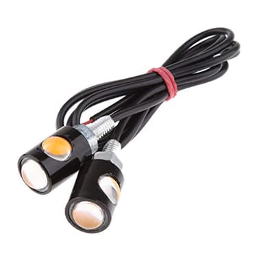 perfk Mini Clignotants de Ambre à moto DC-12V 2x
