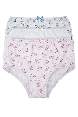 Marlon Womens Vanessa 100% Cotton Floral Full Brief Pack of 5