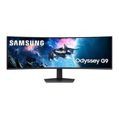 Samsung Ecran PC Odyssey G9 49’’ 240Hz, 1ms, Dalle VA Incurvée 1000R, Résolution DWQHD : 5120 x 1440, 2500:1, AMD FreeSync Premium Pro, Auto Source Switch +, Pied Ajustable, DisplayPort,LS49CG954EUXEN
