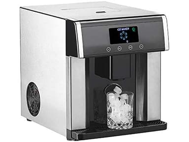 Machine à glaçons et distributeur deau avec écran et boîtier en acier inoxydable EWS-2350 [Rosenstein & Söhne]