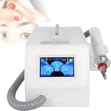 GYQSSD Appareil De Détatouage avec écran Couleur Tactile, Appareil De Détatouage pour Sourcils 1064 Nm 532 Nm avec 5 Sondes, Appareil De Refroidissement pour L'élimination des Taches De Rousseur