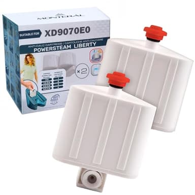MONTERAL XD9070E0 pour Tefal Liberty Powersteam Cartouche Anti Calcaire Set 2 Adapté pour Calor pour Rowenta Centrale Vapeur