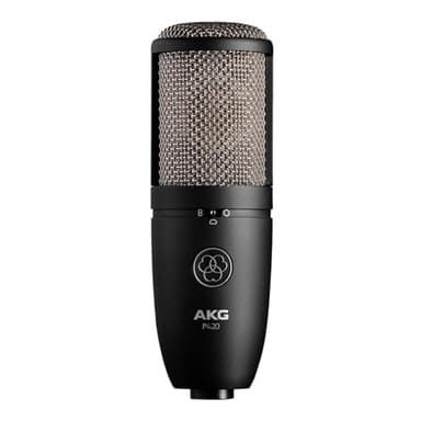AKG P420 Microphone d'enregistrement polyvalent haute performance à double capsule, qualité studio, grand diaphragme, directivité cardioïde, conception robuste et résistante - Noir