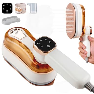WISKEMA Fer à Vapeur Vertical 1300W Pliable, Voyage Léger et Portable, Utilisation à Sec ou Humide, Adaptée à La Maison, Aux Voyages et Au Bureau, Élimination Efficace Des Rides