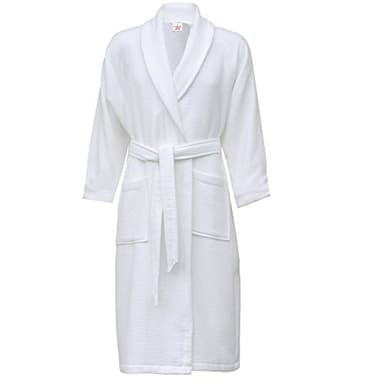 Star and Stripes Peignoir nid d'abeille 100% Coton Blanc S/M