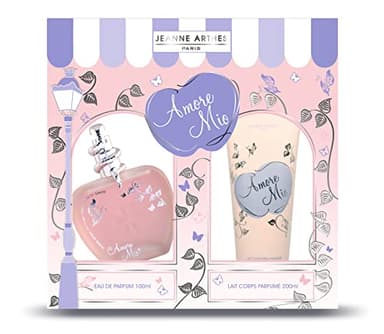 JEANNE ARTHES - Coffret cadeau pour Femme - Amore Mio - Eau de parfum 100 ml + Lait pour le Corps 200 ml - Parfum Musc Tonka - Fabriqué et conditionné en France à Grasse