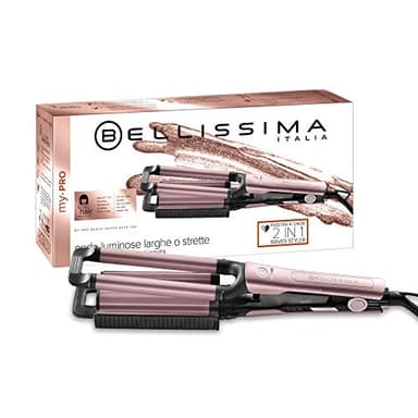 Bellissima Fer à Onduler, Plaque Céramique Réversible - Waver Cheveux Professionnel, Boucles Larges ou Serrées - My Pro Beach Waves GT20 100-3 Températures, Cheveux Ondulés Aspect Naturel