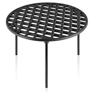 BBQ-Toro Grille de cuisson/de feu en fonte avec 3 pieds - Rond - Dessous de verre - Accessoire de barbecue - Trépied, support de casserole (diamètre 30 cm)