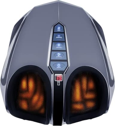 Miko Machine de massage des pieds avec pétrissage profond, compression, Shiatsu et chaleur pour la fasciite plantaire, la neuropathie, convient jusqu'à la taille 47 pour les hommes.