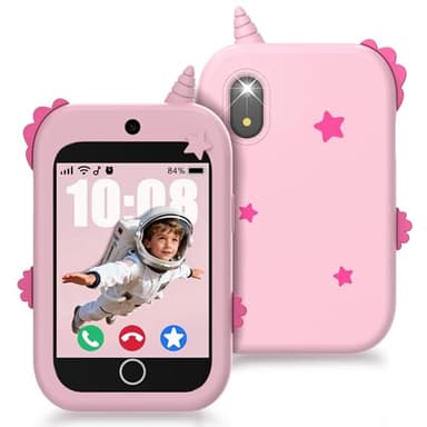 4G Telephone Enfant Portable, Double Appareil Photo Instantanée Enfant Smartphone avec Appel/Video/Chat/Vocal/SOS/SMS, GPS, Podomètre, Mode école, Torche, Réveil, Telephone Garçons Filles Cadeaux Noël