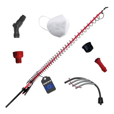 PULMIC Lance Télescopique Pulérisateur Toiture Réglable jusqu'à 5m. Perche Telescopique Nettoyage Applications en Hauteur, Jardins et Toits. Ultra Léger Compatible avec la Plupart des Pulvérisateurs
