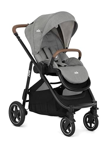 Joie - Versatrax™ - Poussette Multimodale - Siège Réversible - Compatible Sièges Auto Et Nacelles - Pliage Compact - Suspension Tout-Terrain - Harnais 5 Points - Pebble - Dès la naissance
