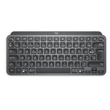Logitech MX Keys Mini Minimaliste Clavier sans Fil Illuminé, Compact, Bluetooth, Rétroéclairé, USB-C, Compatible Apple macOS, iOS, Windows, Construction métal - Clavier Francais AZERTY, Gris foncé