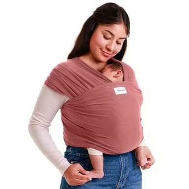Sleepy Wrap Écharpe de Portage Bébé Pour Nourrissons et Jeunes Enfants – Écharpe de Portage Mains Libres, Élastique, Ergonomique et Légère – Enfants Pesant Entre 3 et 15 kg (Rose)