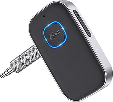 Récepteur Bluetooth 5 0 pour voiture avec suppression du bruit - Adaptateur AUX - Musique stéréo - Mains filaires - Appel : 16 h d'autonomie de la batterie