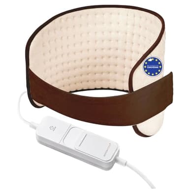 Coussin Chauffant Électrique WarmFlex | Microfibre Douce 29x69 cm | Chauffage Rapide | Soulagement de la Douleur | 3 Niveaux de Température | Écran Lumineux | Lavable en Machine + Ceinture Réglable