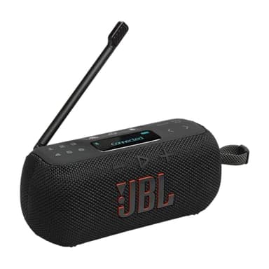 JBL Tuner 3 Radio Portable Dab/Dab+/FM avec Bluetooth, 6 préréglages, 15 h d'autonomie, étanchéité IP68, Connexion Multi-Enceintes Auracast, Compatible avec l'application JBL Portable, Noire