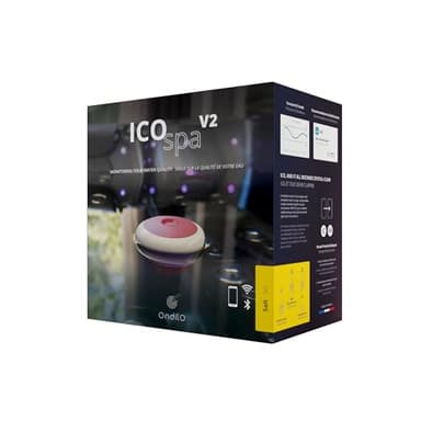 ICO SPA V2 Sel - Analyseur d'eau électronique pour piscines traitées au sel - Mesures toutes les heures pH, ORP, TDS et température de l'eau - Conseils sur votre smartphone