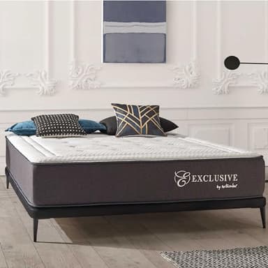 NATURALEX - Matelas Ressorts Ensachés 140x190 - Épais 30 cm - Exclusive - Hybride - Mousse HR Premium - Blue Latex - Soutien Mi-Ferme - Couchage Indépendant - Respirant - 7 Zones - Fabriqué en Europe