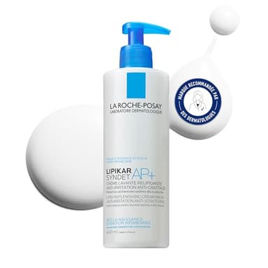 La Roche-Posay - Lipikar Syndet AP+ - Crème Corps Hydratante et Relipidante - Crème Hydratante Corps Anti-irritations - Apaise les Peaux Sujettes à l'Eczéma - A base de Beurre de Karité et Niacinamide