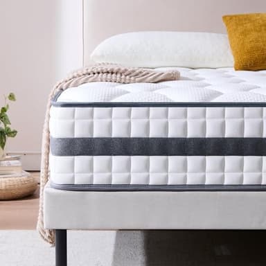 Twirest Matelas 140x190x22 cm Matelas Hybride en Mousse à mémoire de Forme à Ressorts ensachés,Durable et Doux pour la Peau, Durable et Respirant (140x190x22)