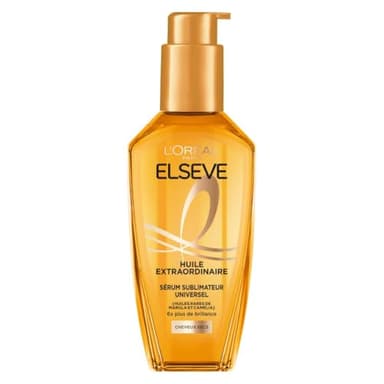 L'Oréal Paris - Elseve Huile Extraordinaire - Soin Sublimateur Universel Nourrissant Multi-Usages - Sans Rinçage - Enrichi en Huiles Rares de Marula & Camélia - Tous Types de Cheveux Secs - 100 ml