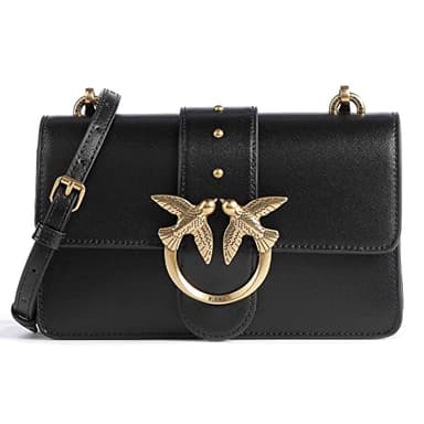 Pinko, Mini Love Bag One Simply Sac pour femme, taille unique, Z99q Noir-antique Gold, Taille unique
